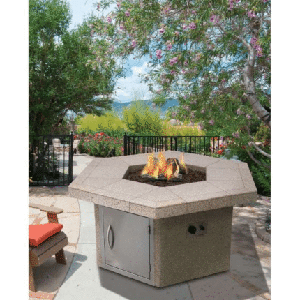 Cal Flame Dining Height Outdoor Propane Fire Pit - Hexagon FPT-H401M