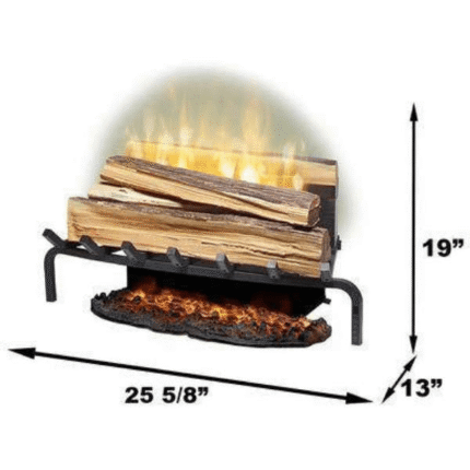 Dimplex Revillusion® 25" Electric Fireplace Fresh Cut Log Set w/ Ashmat - RLG25FC